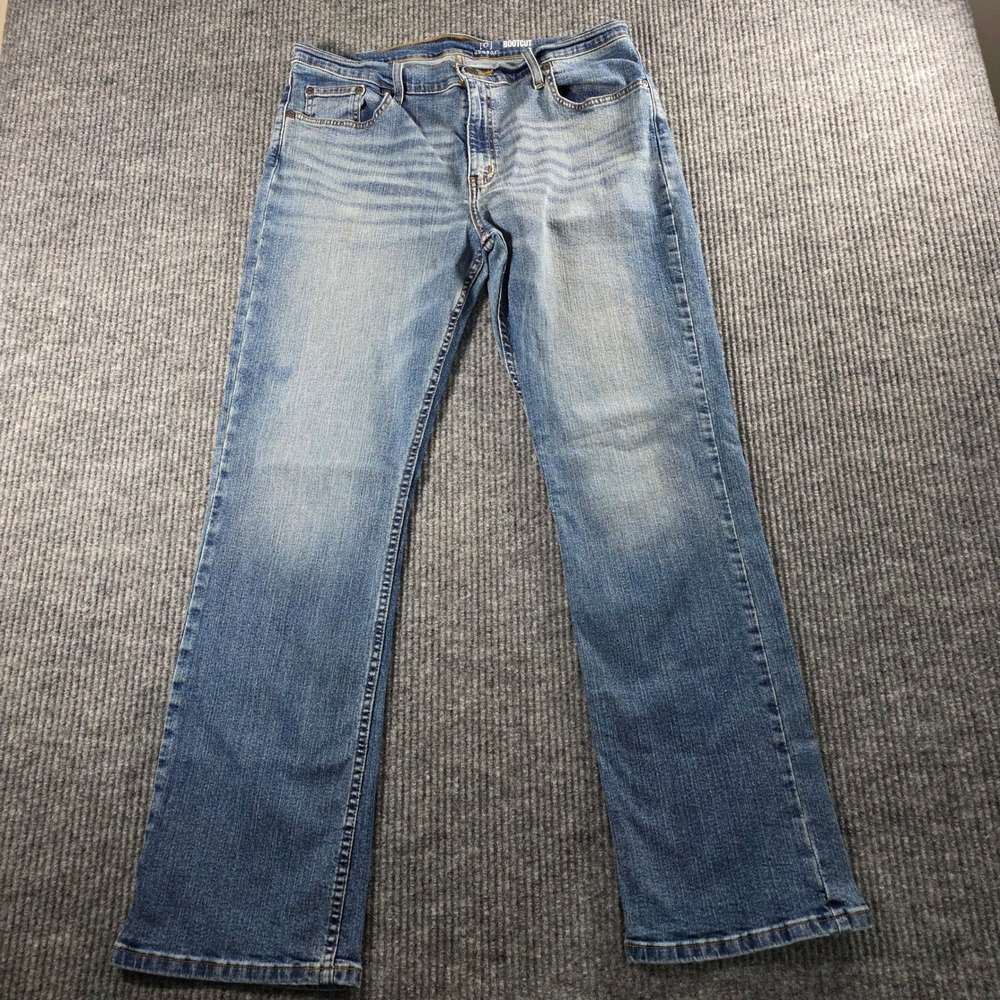 George Mens Bootcut Jeans Medium Wash Denim Stretch 34x32 GM0103